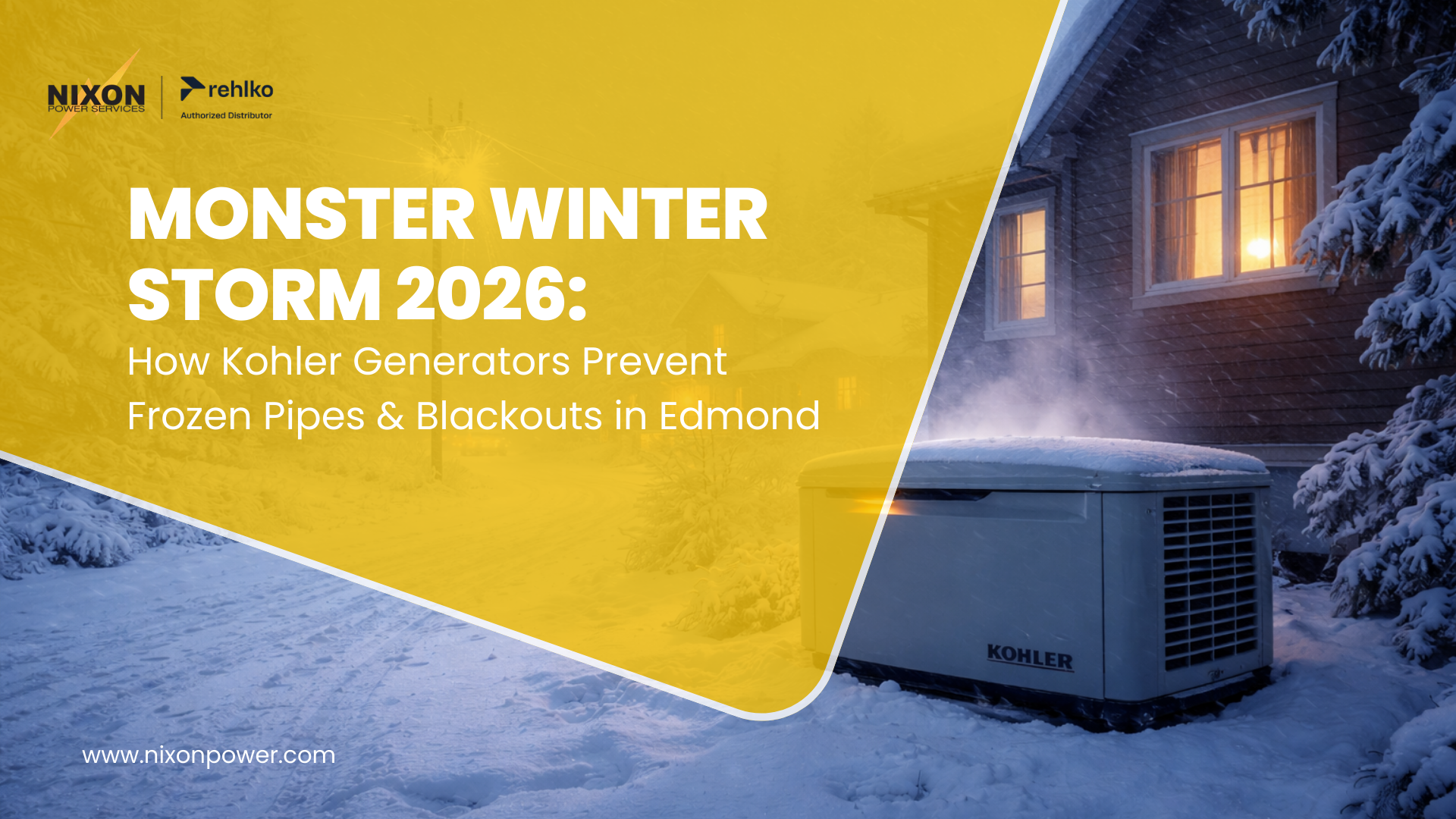 Kohler Generators Prevent Frozen Pipes & Blackouts in Edmond