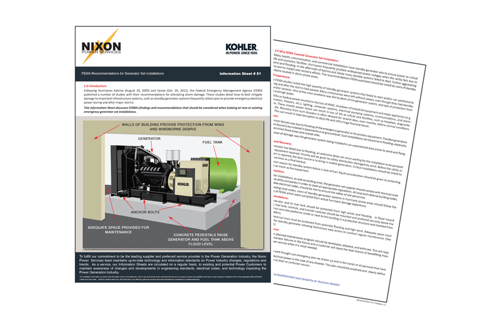 Generator Information Sheets